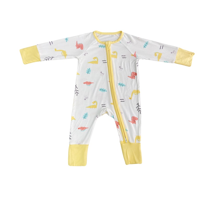 Bamboo infantem ROMERS Zipper Pajamas convertitur ROMPER