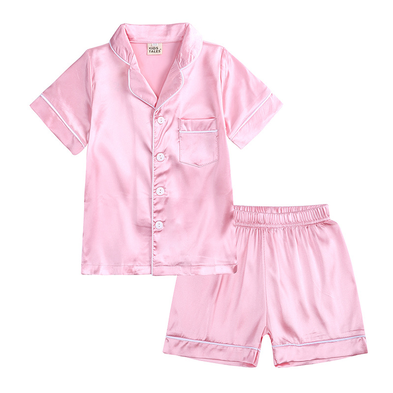 Mollis Satin Kids ‘Short Sleeve & Shorts Pajamas Set